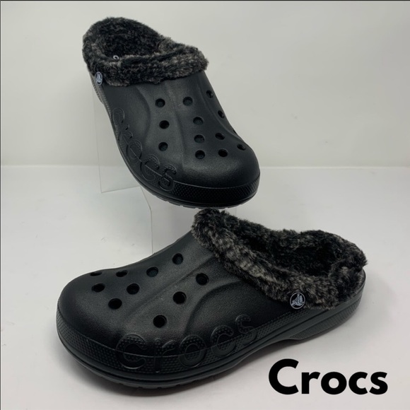 faux fur crocs
